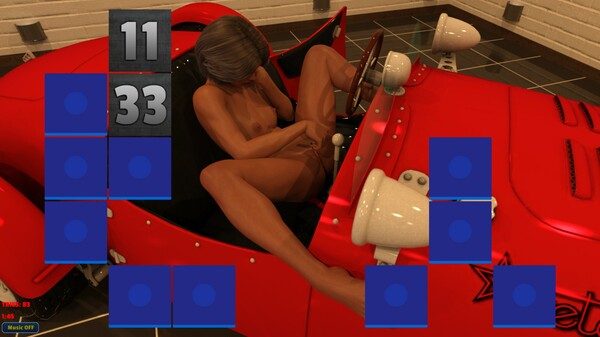 Sexy Memory Puzzle - Sports Car Girl