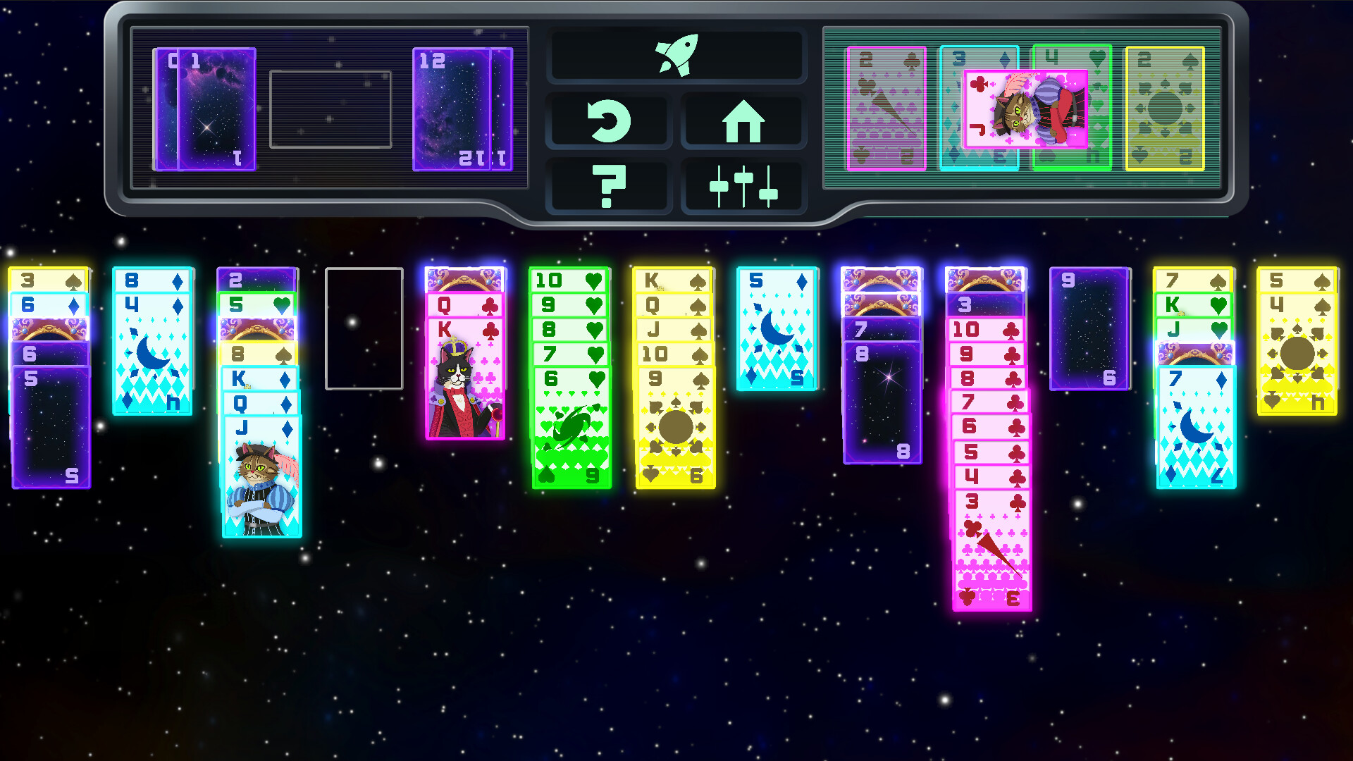 Space Cat Solitaire screenshot 1