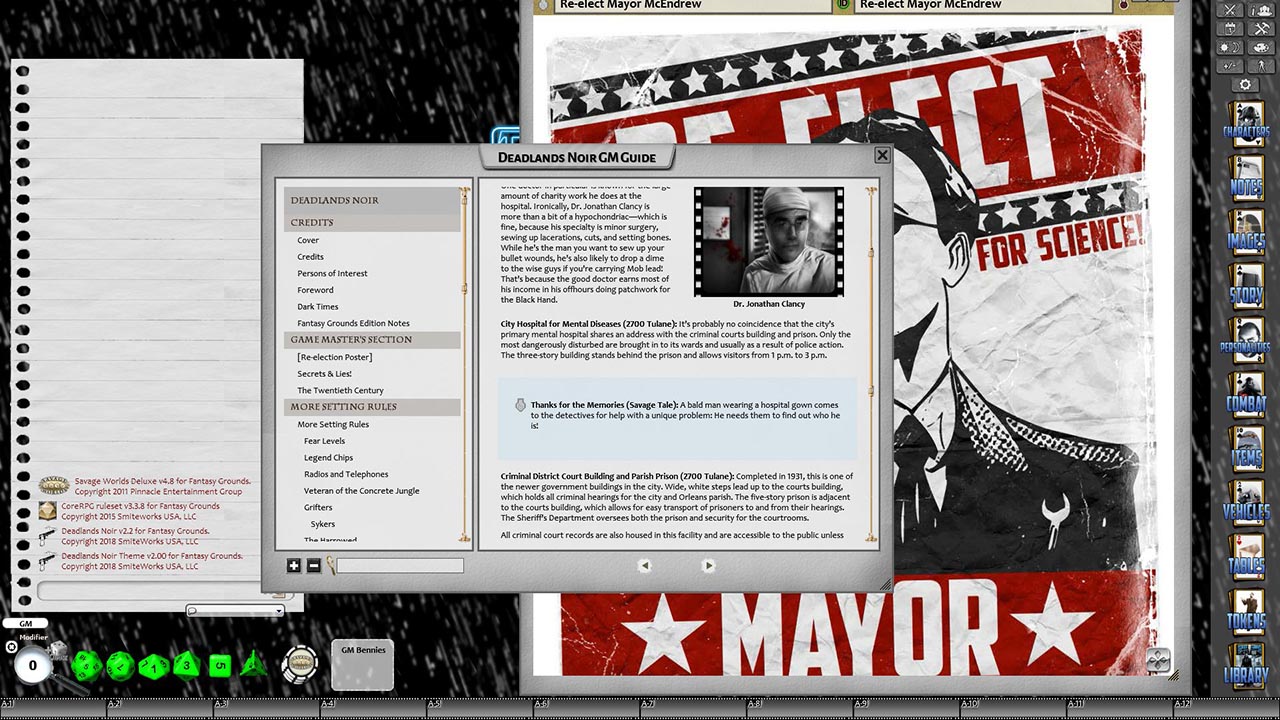 Fantasy Grounds - Deadlands Noir screenshot 1