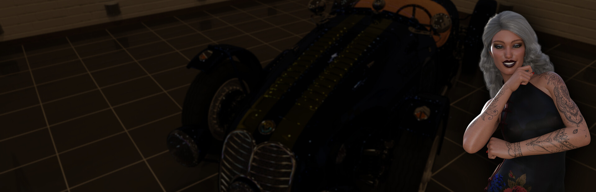 Sexy Memory Puzzle - Sports Car Futanari