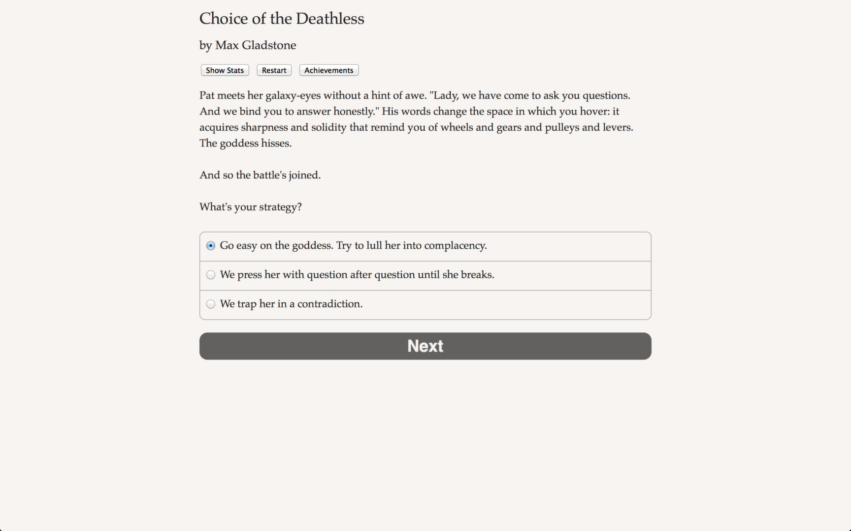 Choice of the Deathless screenshot #4