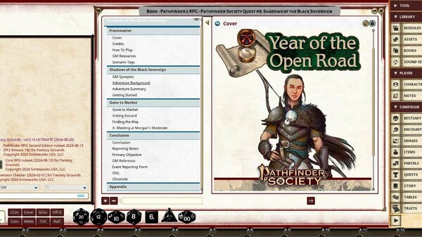 Fantasy Grounds - Pathfinder 2 RPG - Pathfinder Society Quest #8: Shadows of the Black Sovereign
