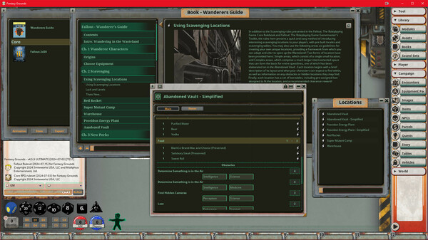 Fantasy Grounds - Fallout: The Roleplaying Game Wanderers Guide Book