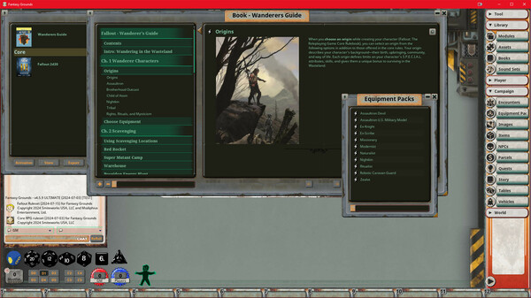Fantasy Grounds - Fallout: The Roleplaying Game Wanderers Guide Book for steam
