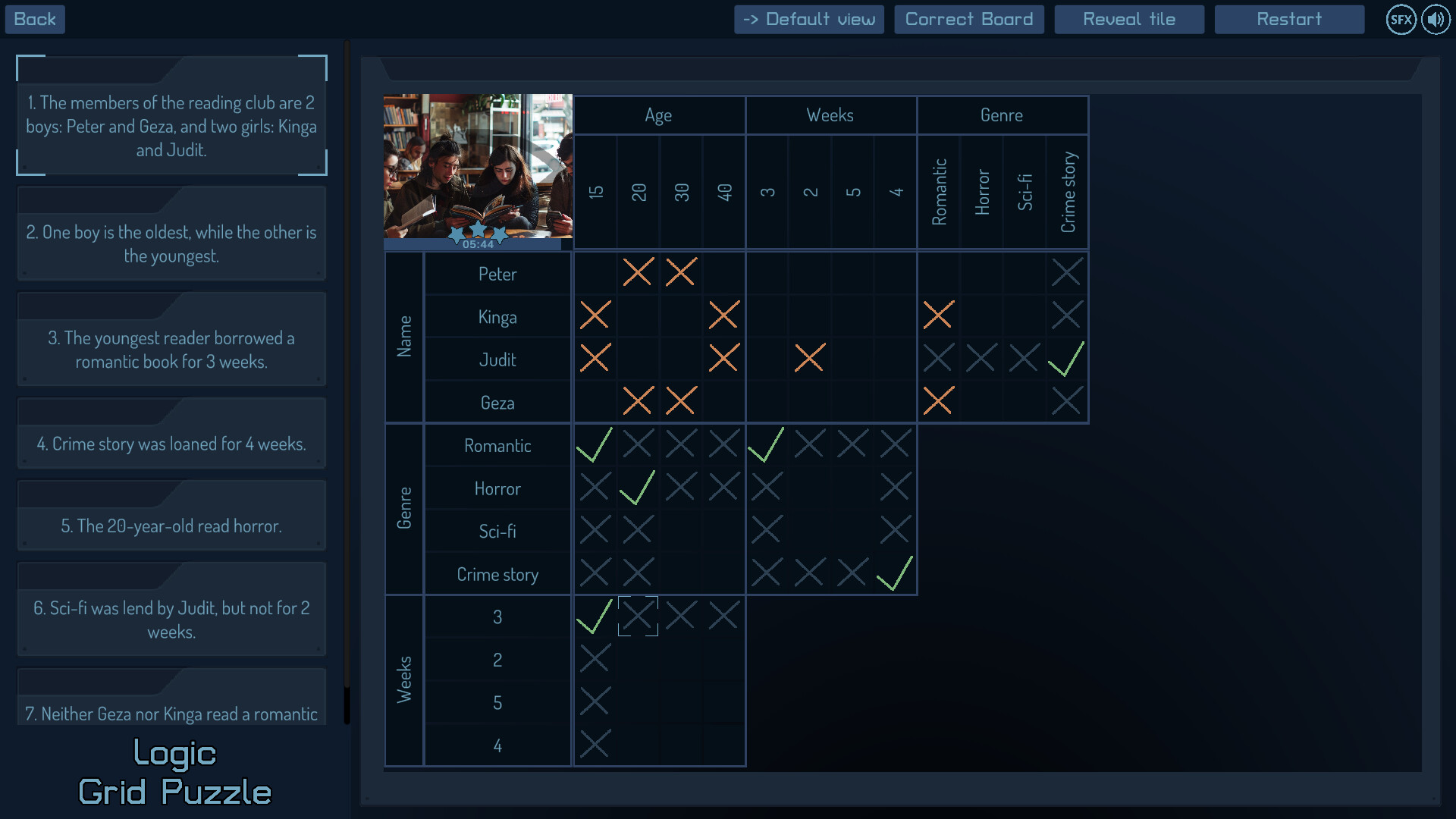 Logic Grid Puzzle screenshot #3