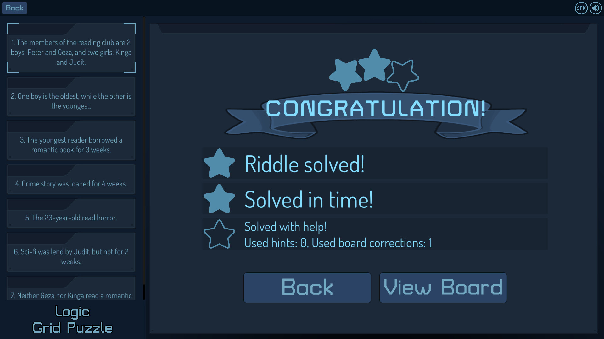 Logic Grid Puzzle screenshot #4