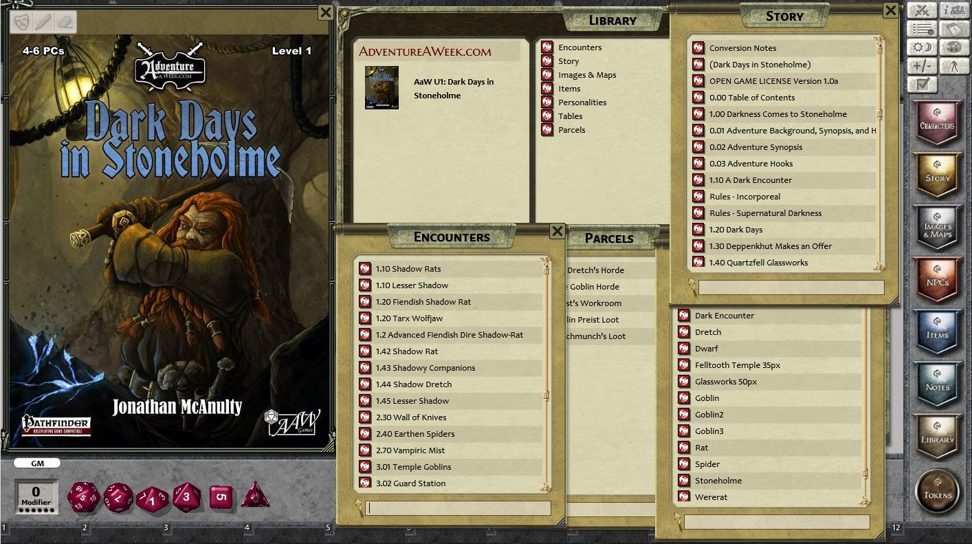 Fantasy Grounds - PFRPG: U1: Dark Days in Stoneholme Featured Screenshot #1