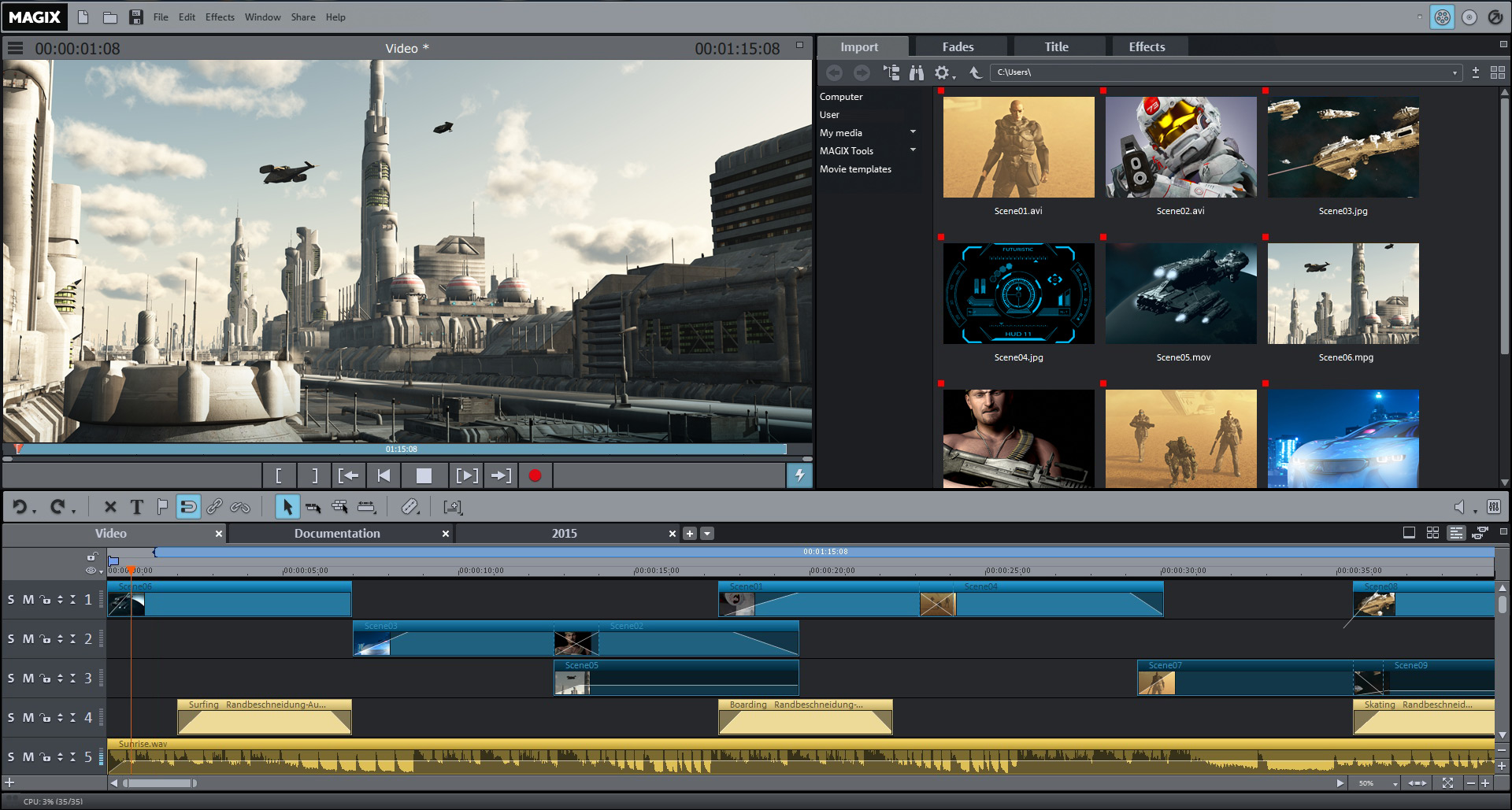 MAGIX Movie Edit Pro 2015 Plus Featured Screenshot #1