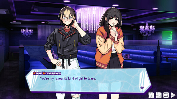 Screenshot of RENAI BAKUDAN gameplay showing in-action mechanics