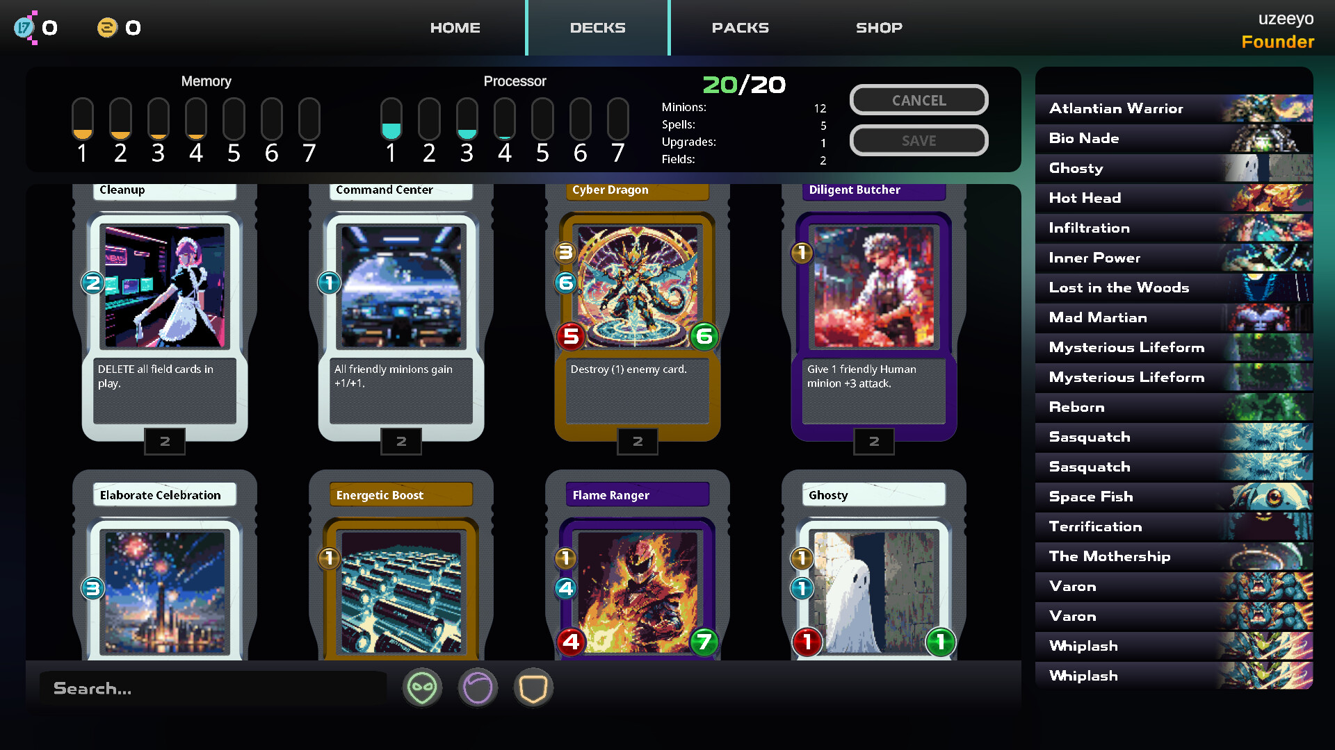 screenshot of Xalos: Collectible Card Game 2