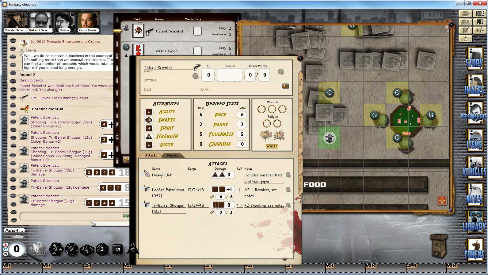 Fantasy Grounds - Deadlands Noir: The Case of the Jumbo Shrimp screenshot 4