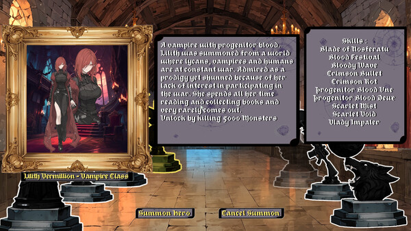 Screenshot of Isekai Survivors gameplay showing in-action mechanics
