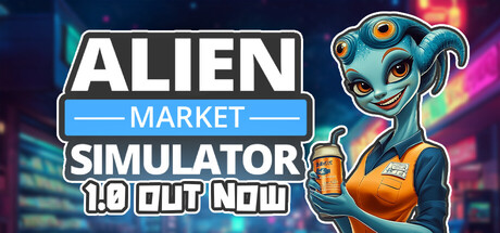 Steam header art for Alien Market Simulator