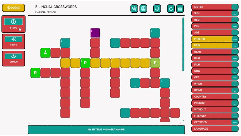 Bilingual Crosswords video 3