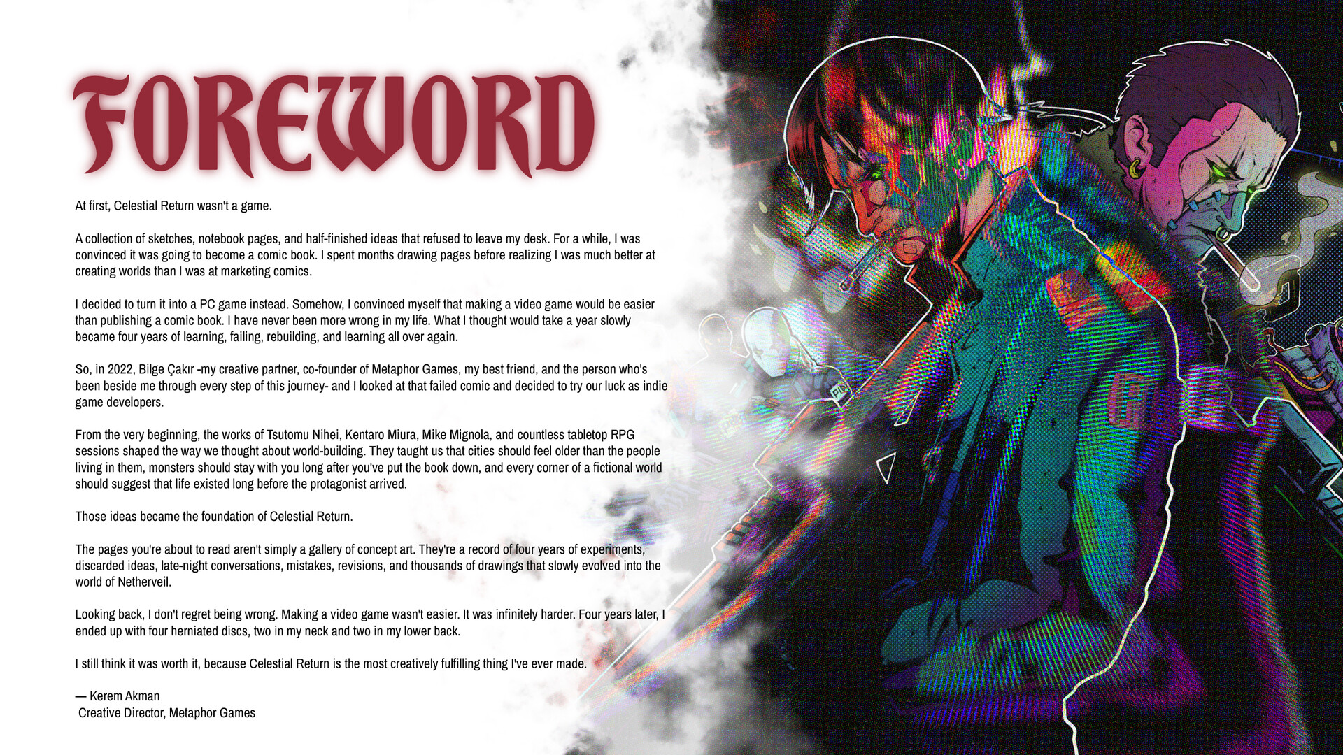 Celestial Return - Artbook Featured Screenshot #1