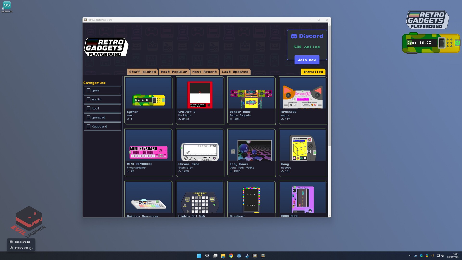#1. Retro Gadgets Playground (Steam) بواسطة: Licorice ehf