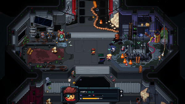 Screenshot of MineGeon: Renegades gameplay showing in-action mechanics