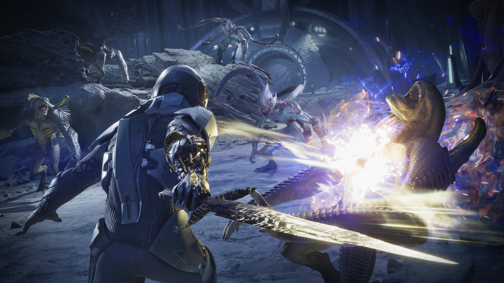 EXODUS combat on an alien world