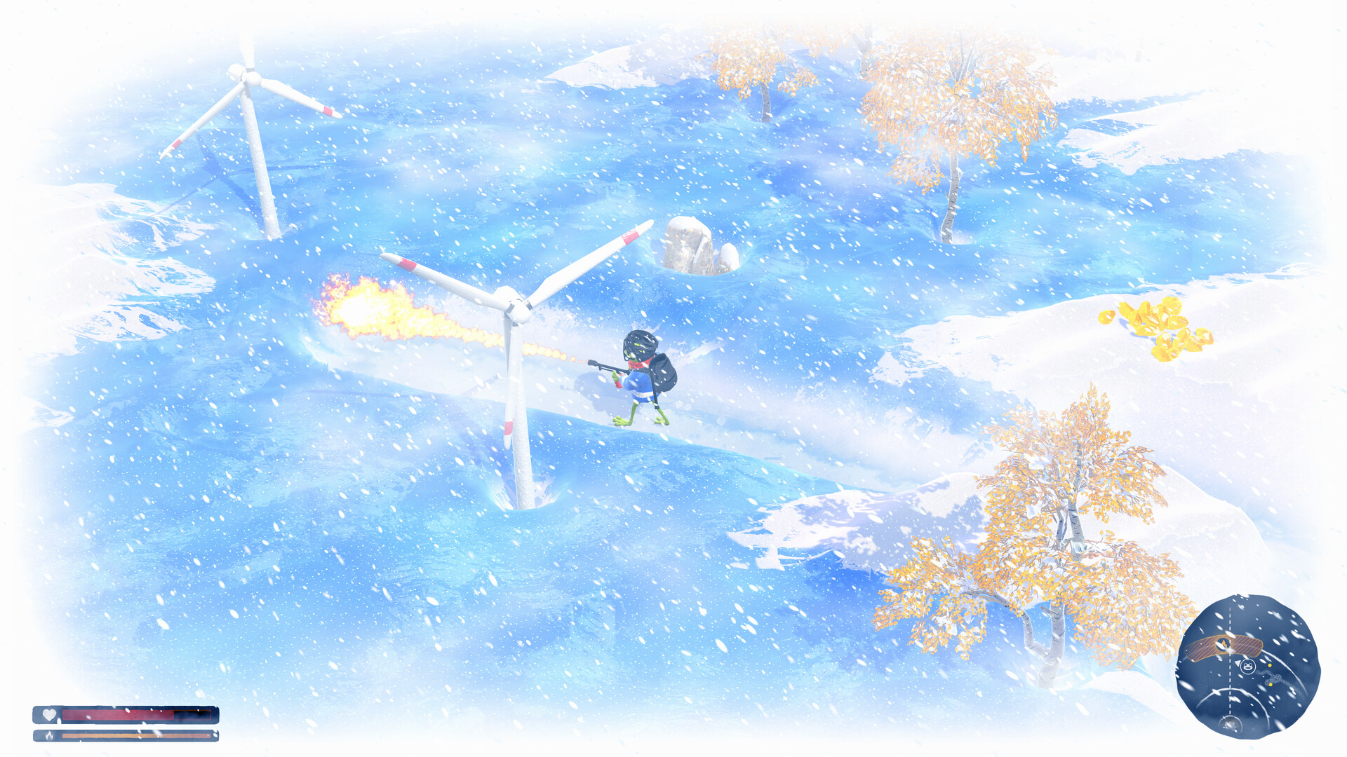 Froggy Hates Snow - Herramientas y armas