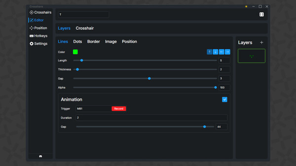 Screenshot z Crosshare - Crosshair Overlay Screenshot z Crosshare - Crosshair Overlay