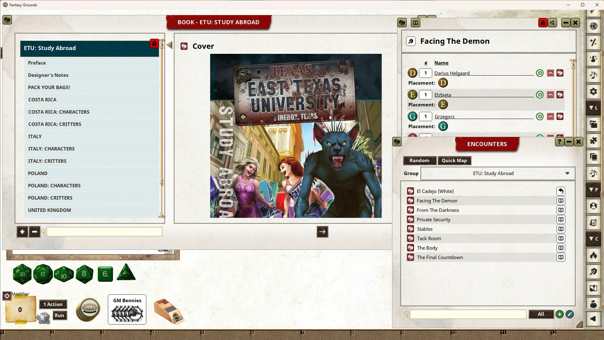 Fantasy Grounds - East Texas University: Study Abroadのスクリーンショット 1