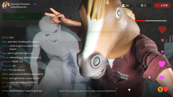 Скриншот 1 из игры HAUNTED STREAMER -呪われた配信者-