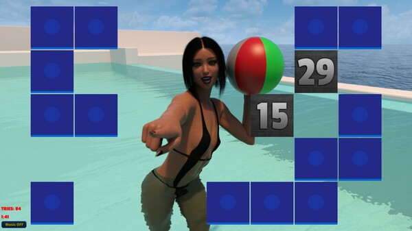 Sexy Memory Puzzle - Pool Girls screenshot 5