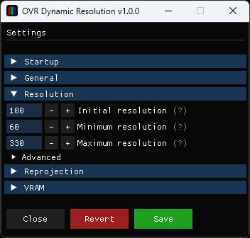 Скриншот из OVR Dynamic Resolution