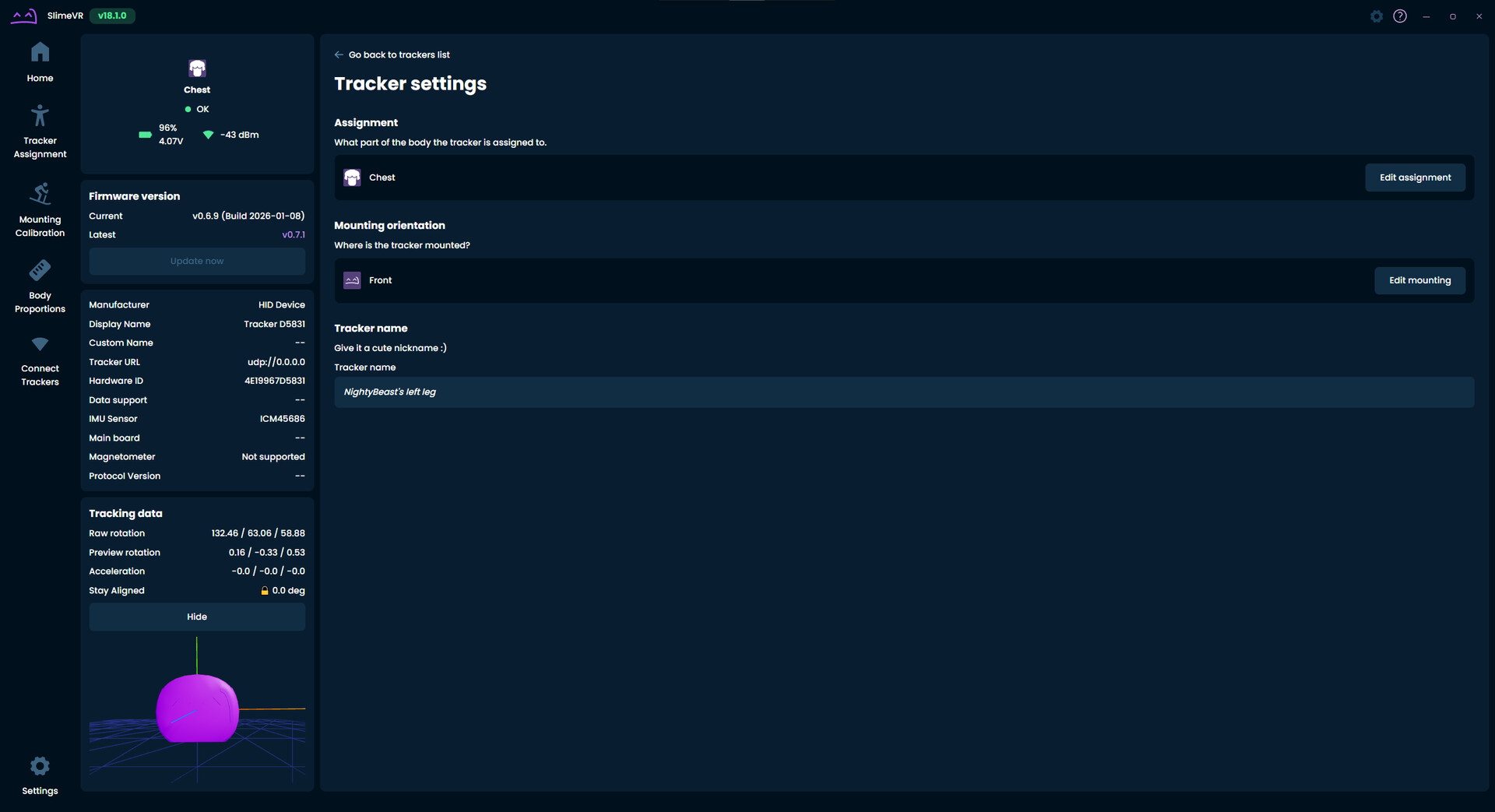 #4. SlimeVR (Steam) Ved: Nighty Electronics