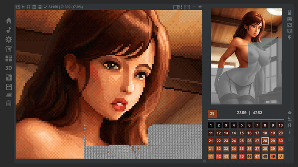 Screenshot of Coloring Game: Girls 2 gameplay showing in-action mechanics