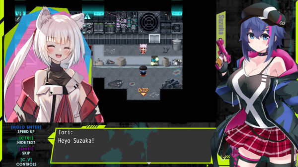 Screenshot of New Eromancer gameplay showing in-action mechanics
