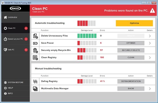 MAGIX PC Check & Tuning 2015 screenshot 2
