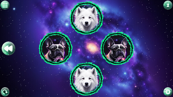 Screenshot z Space Memory: Dogs