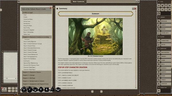 Fantasy Grounds - Tales of the Valiant: Players Guide