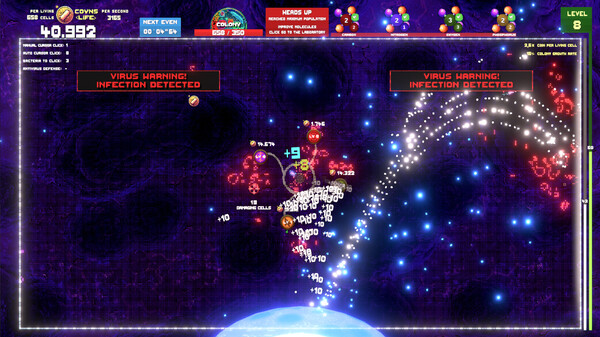 Screenshot z SynthetiCell BioClicker