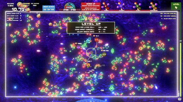 Screenshot z SynthetiCell BioClicker
