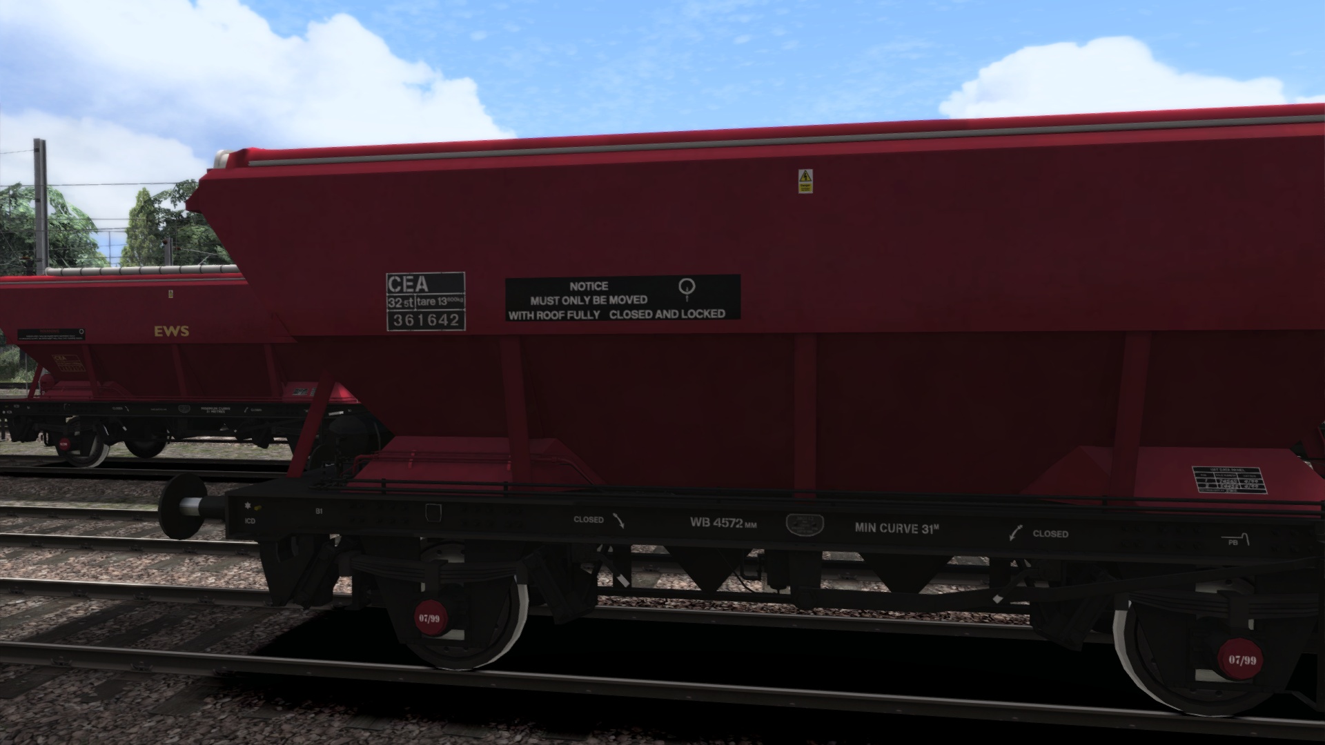 TS Marketplace: EWS CEA Covered Hopper Wagon Pack Featured Screenshot #1