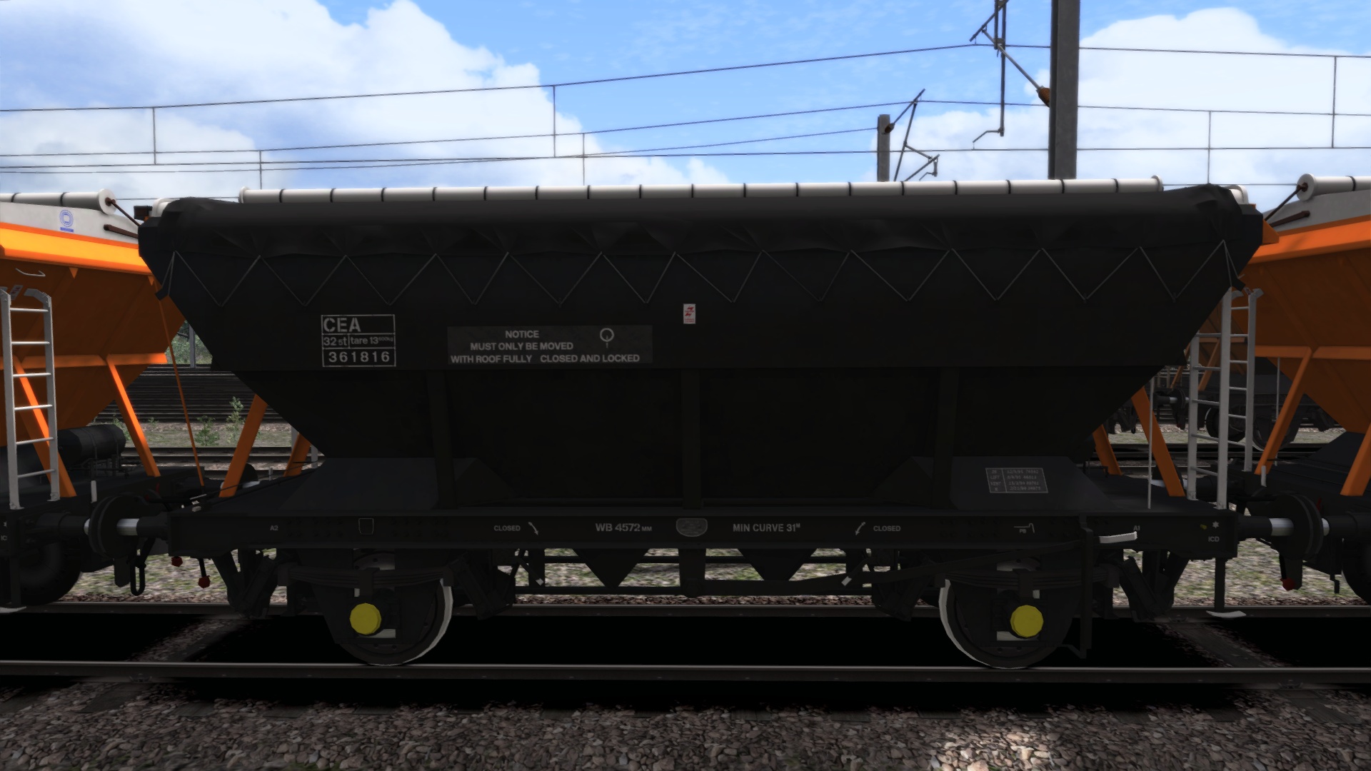 TS Marketplace: Loadhaul CEA Covered Hopper Wagon Pack Featured Screenshot #1