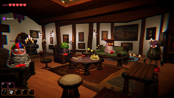 Screenshot of Cursed Companions gameplay showing in-action mechanics