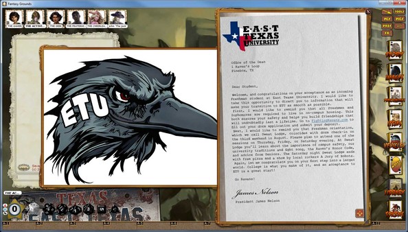 Screenshot z Fantasy Grounds - Savage Worlds: ETU - East Texas University Screenshot z Fantasy Grounds - Savage Worlds: ETU - East Texas University