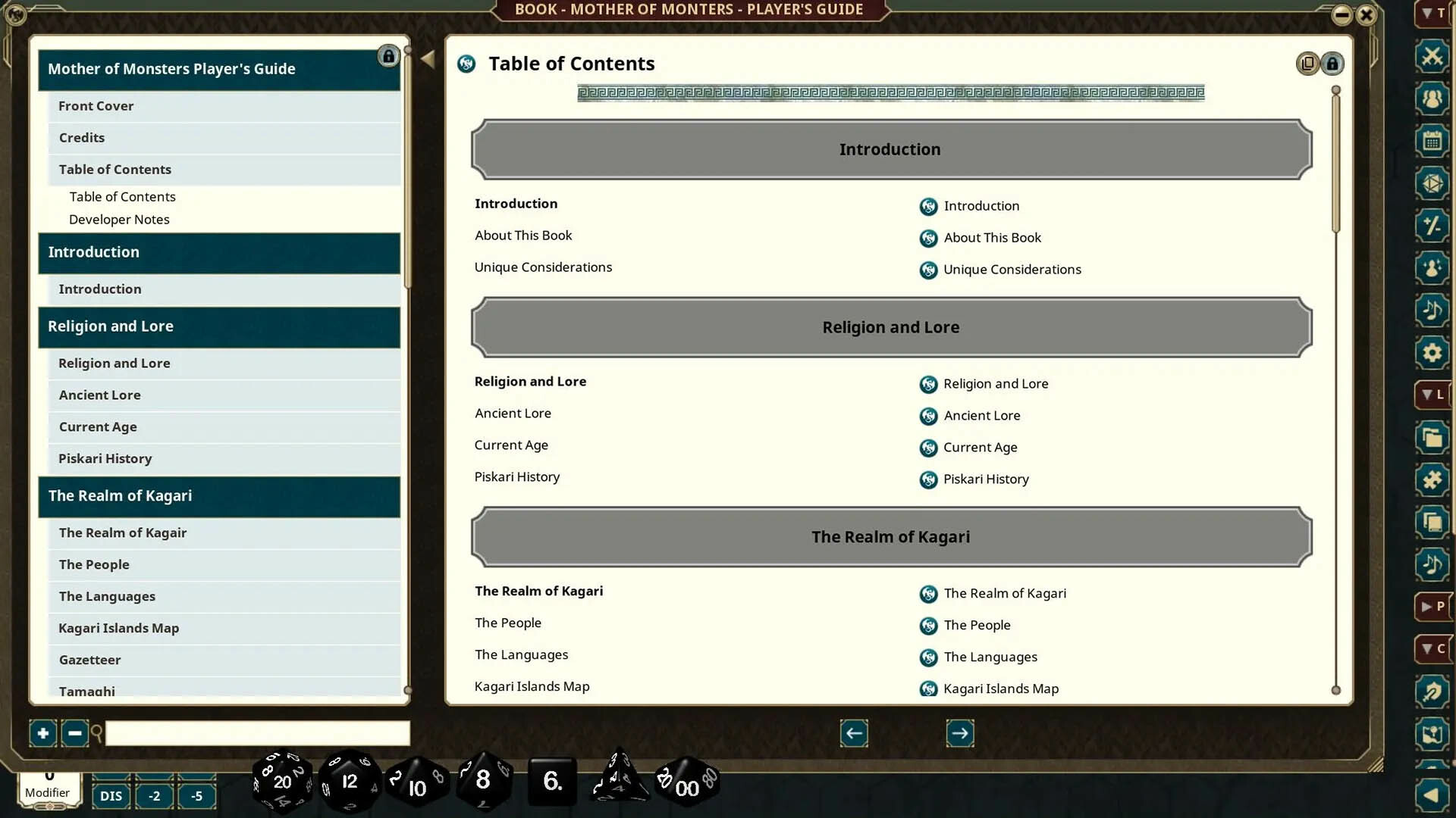 Fantasy Grounds - Mother of Monsters - Player's Guideのスクリーンショット 1