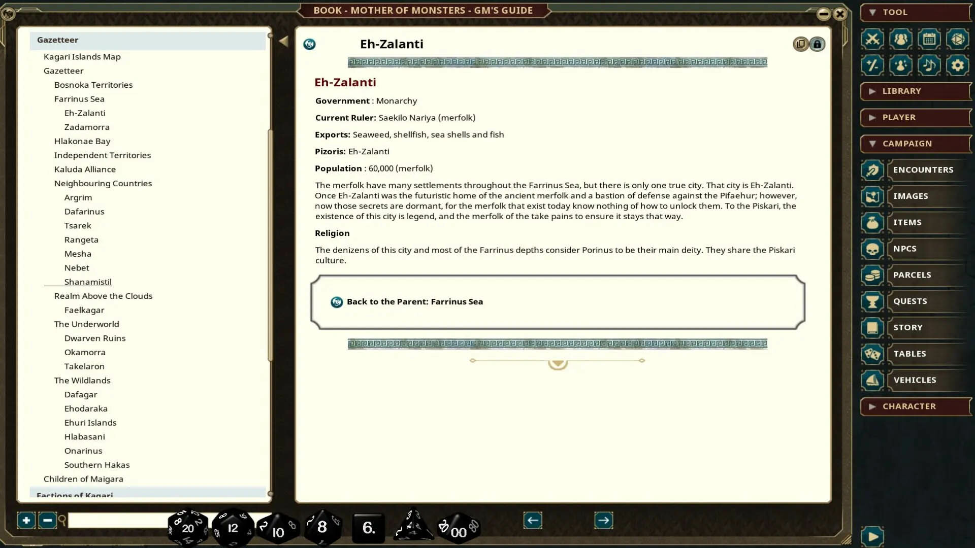 Fantasy Grounds - Mother of Monsters - GM Guideのスクリーンショット 1
