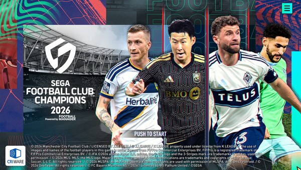 Screenshot of SEGA FOOTBALL CLUB CHAMPIONS gameplay showing in-action mechanics
