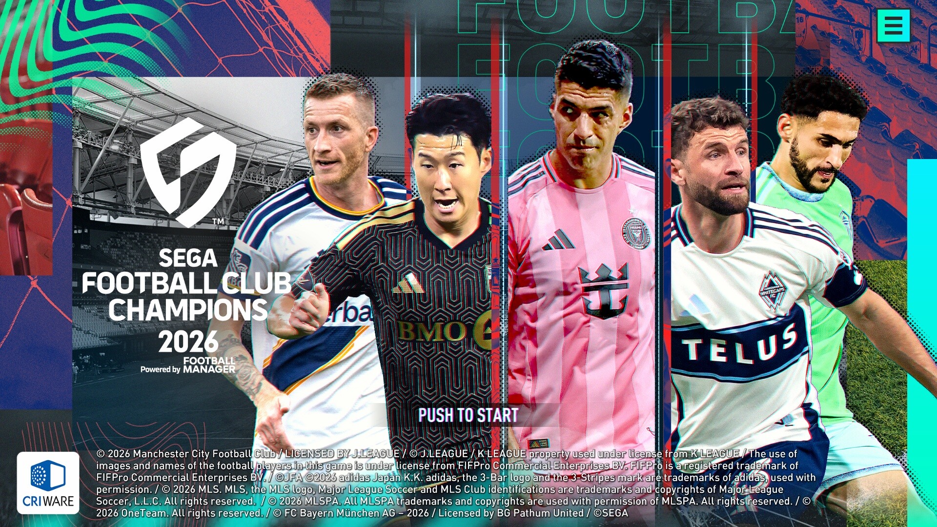 SEGA FOOTBALL CLUB CHAMPIONS screenshot