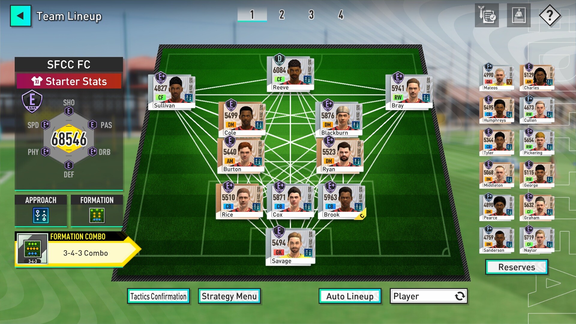 Screenshot SEGA FOOTBALL CLUB CHAMPIONS