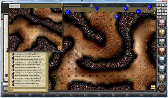 Screenshot z Fantasy Grounds - Maps: Winding Caverns