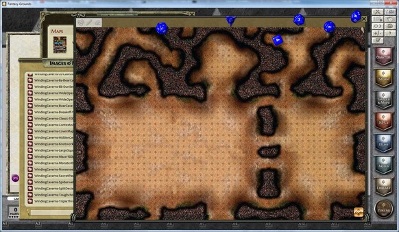 Screenshot z Fantasy Grounds - Maps: Winding Caverns
