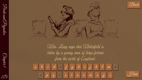 Screenshot of Jane Austen Simulator: Pride and Prejudice