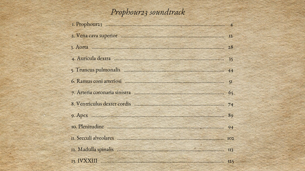 Screenshot z Prophour23 - Soundtrack