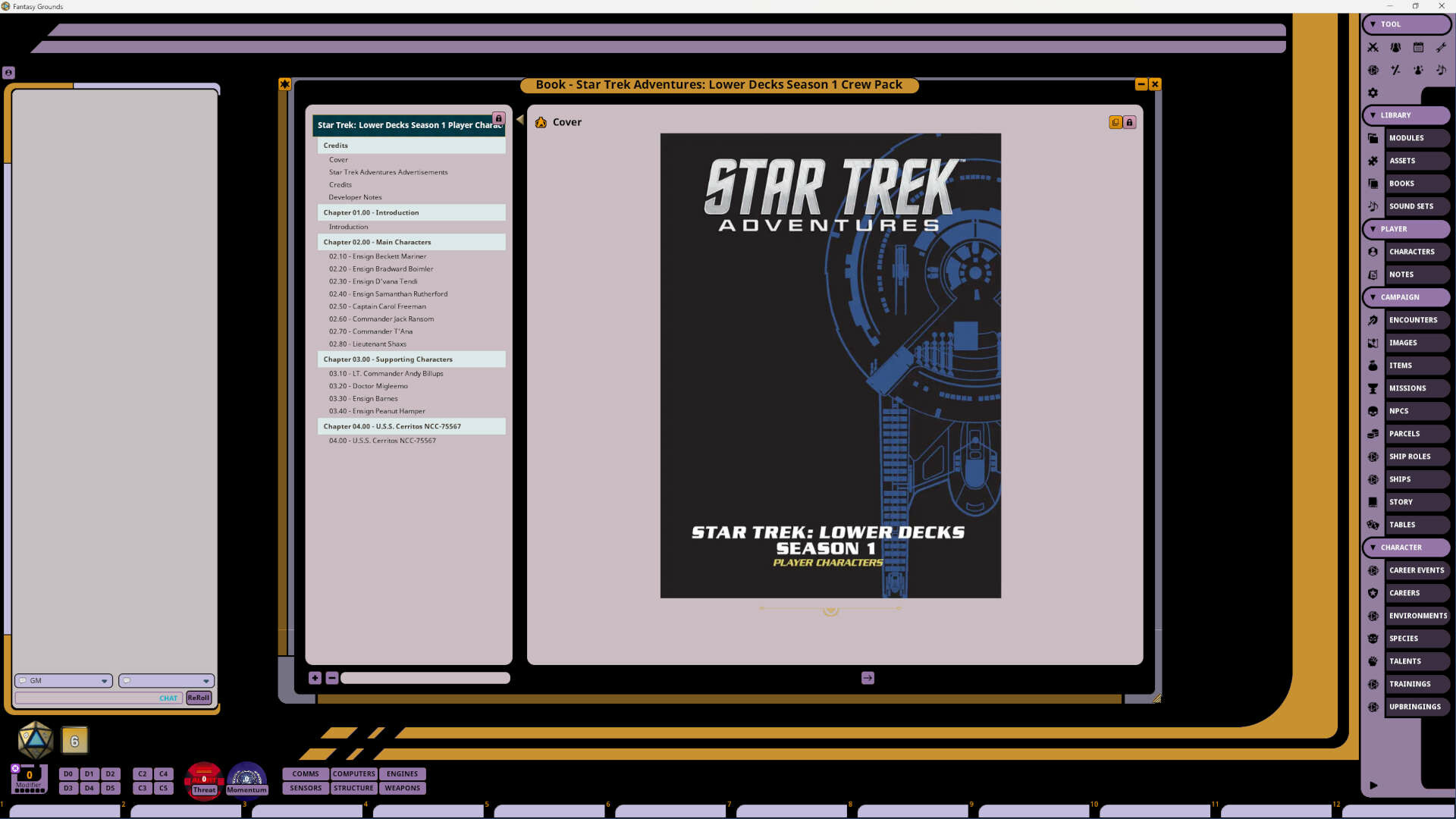 Fantasy Grounds - Star Trek Adventures: Lower Decks Season 1 Crew Pack